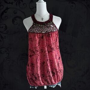 fairy boho bead paisley intricate open crochet halter top